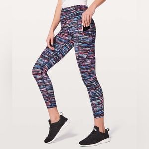 LULULEMON Fast & Free‎ 7/8 Tight II Nulux 25” Hinshu Alpine mid rise size 6